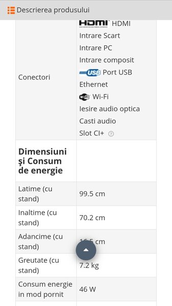TV Smart Wi-Fi Telefunken 102cm